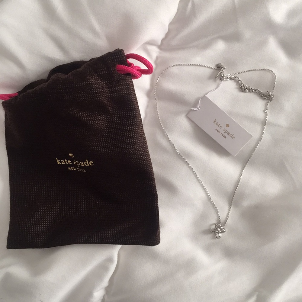 Kate Spade Silver Bow Necklace